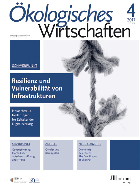 					Ansehen Nr. 4 (2017): Resilienz und Vulnerabilität von Infrastrukturen
				